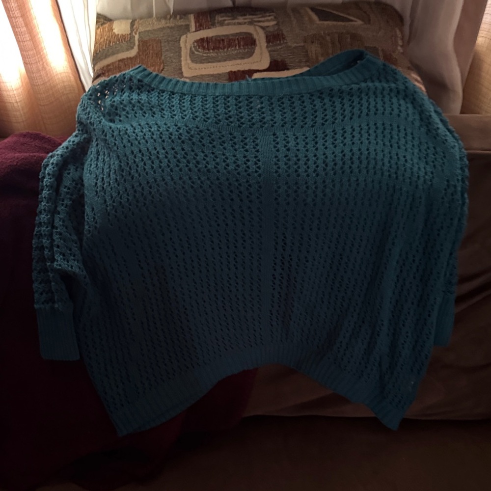 Chic Teal Knit Women's Sweater
